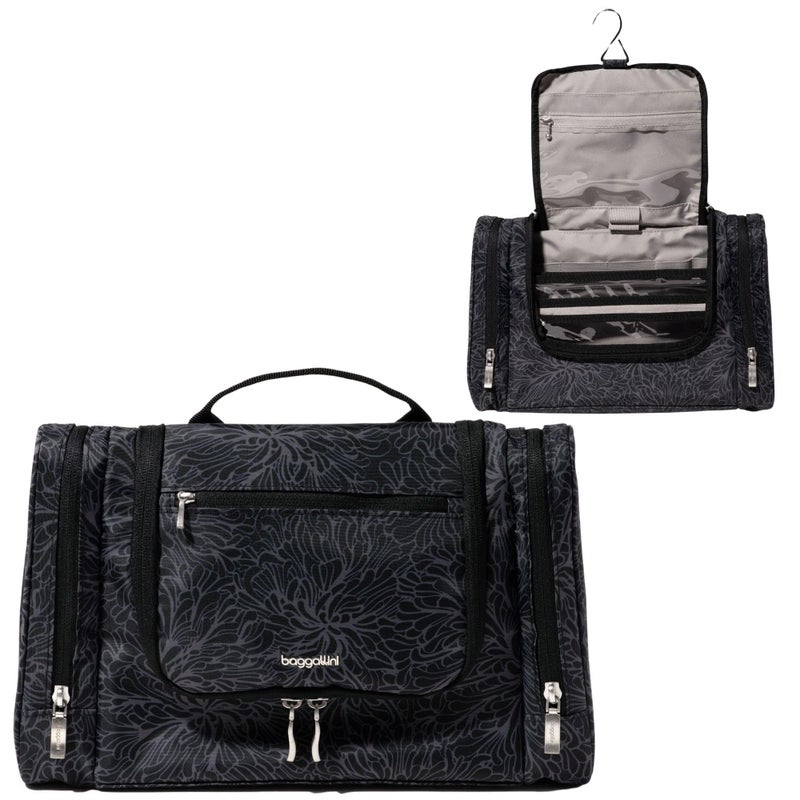 Baggallini unisex adult Travel Accessory Toiletry Kit, Midnight Blossom, One Size US - Image 1
